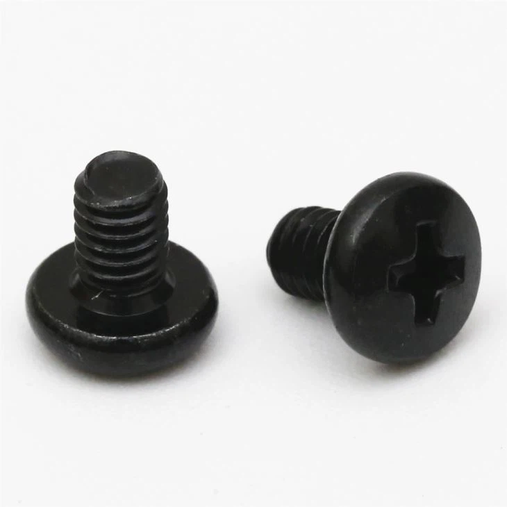 Svart kolstål Phillips panhuvud maskinskruv